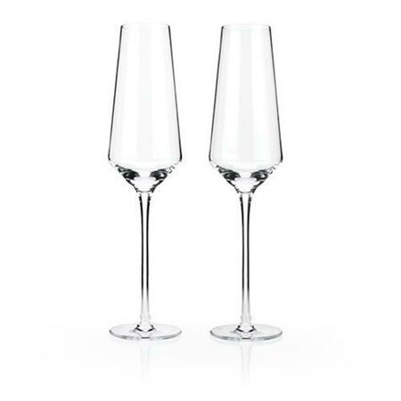 TRUE BRANDS Raye Crystal Champagne Flutes By Viski - 8 oz., 2PK 4530